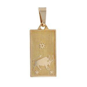 Yellow Gold Taurus Bull Pendant - 18k Astrology Zodiac Sign